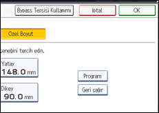 İşlem paneli ekran çizimi