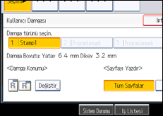 İşlem paneli ekran çizimi