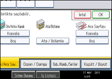 İşlem paneli ekran çizimi