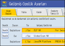 ��lem paneli ekran &ccedil;izimi