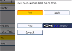 İşlem paneli ekran çizimi