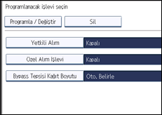 İşlem paneli ekran çizimi