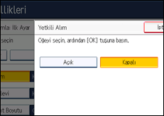 İşlem paneli ekran çizimi