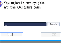 İşlem paneli ekran çizimi