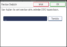 İşlem paneli ekran çizimi