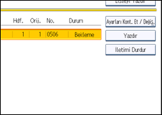 İşlem paneli ekran çizimi