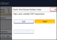 İşlem paneli ekran çizimi