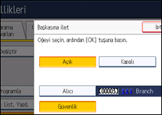 İşlem paneli ekran çizimi