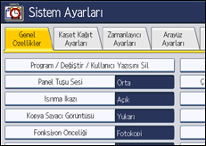 İşlem paneli ekran çizimi