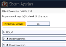 İşlem paneli ekran çizimi