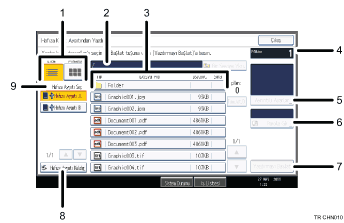 İşlem paneli ekran gösterimi numaralandırılmış balonlu resim