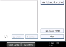İşlem paneli ekran çizimi