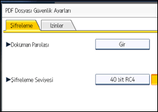 İşlem paneli ekran çizimi