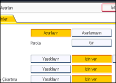 İşlem paneli ekran çizimi
