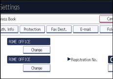 Operation panel screen illustration