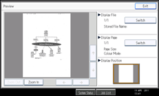 Operation panel screen illustration