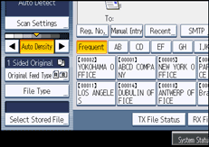 Operation panel screen illustration