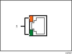 10BASE-T/100BASE-TX port illustration (numbered callout illustration)