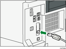 illustration of connecting Ethernet cable