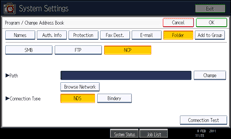 Operation panel screen illustration