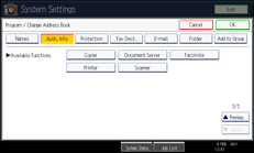 operation panel screen illustration