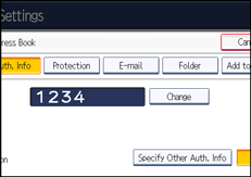 Operation panel screen illustration