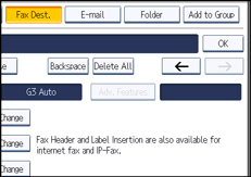 Operation panel screen illustration