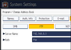 Operation panel screen illustration