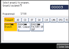 Operation panel screen illustration