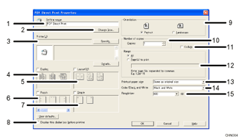 Application screen illustration numbered callout illustration
