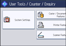 Operation panel screen illustration