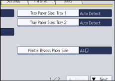 Operation panel screen illustration