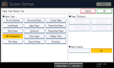 Operation panel screen illustration