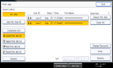 Operation panel screen illustration