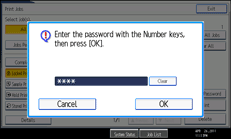 Operation panel screen illustration