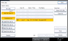 Operation panel screen illustration