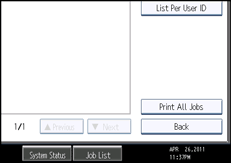 Operation panel screen illustration