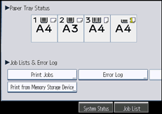 Operation panel screen illustration
