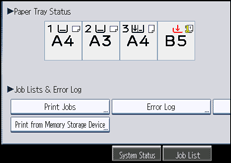 Operation panel screen illustration
