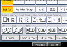 Operation panel screen illustration