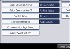 Operation panel screen illustration