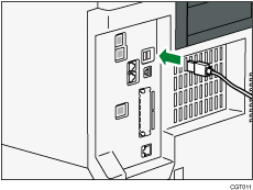 illustration of connecting the USB interfece cable
