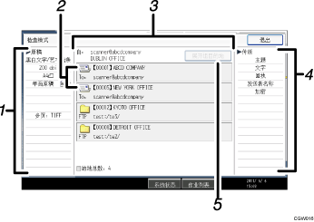 已编号的操作面板屏幕插图