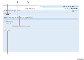 Nummereret illustration af webbrowserens skærm