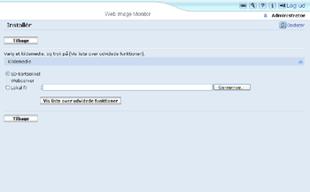 Illustration af skærmbillede i webbrowser