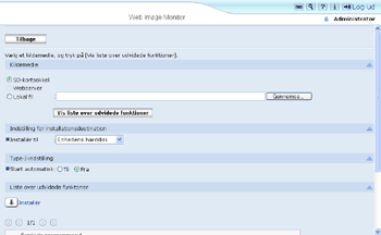 Illustration af skærmbillede i webbrowser
