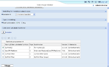 Illustration af skærmbillede i webbrowser