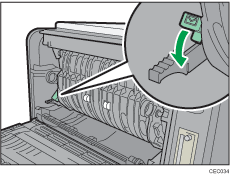 Illustration af printerens bagside.
