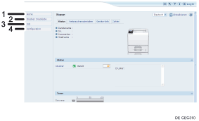 Darstellung der Webbrowseranzeige mit numerierter Abbildung