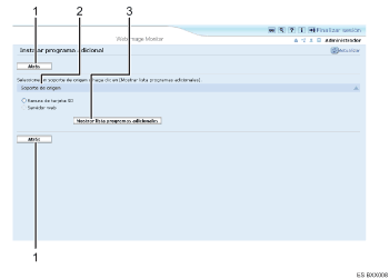 Ilustración de llamada numerada de ilustración de pantalla del explorador Web